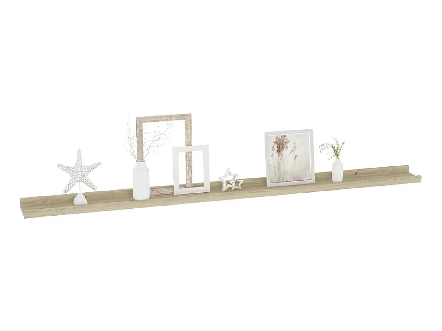 Prateleiras de parede 2 pcs 115x9x3 cm carvalho sonoma PT232402^ Prateleira