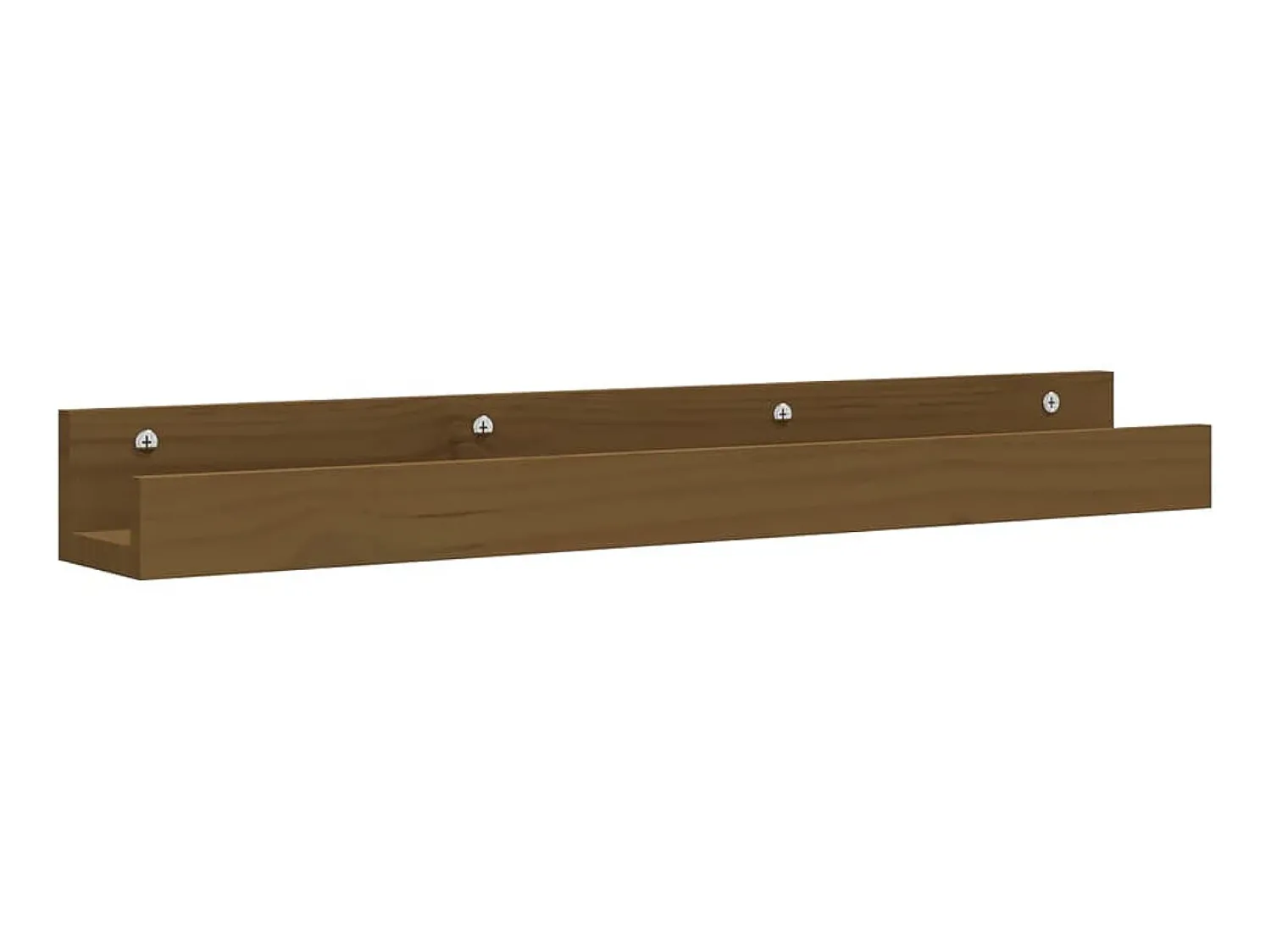 Prateleira* Prateleiras de parede 2 pcs 80x12x9cm pinho maciço -mel PT908326 Castanho