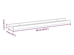 Prateleira|vidaxl Prateleiras de parede 4 pcs 60x9x3 cm carvalho sonoma Castanho