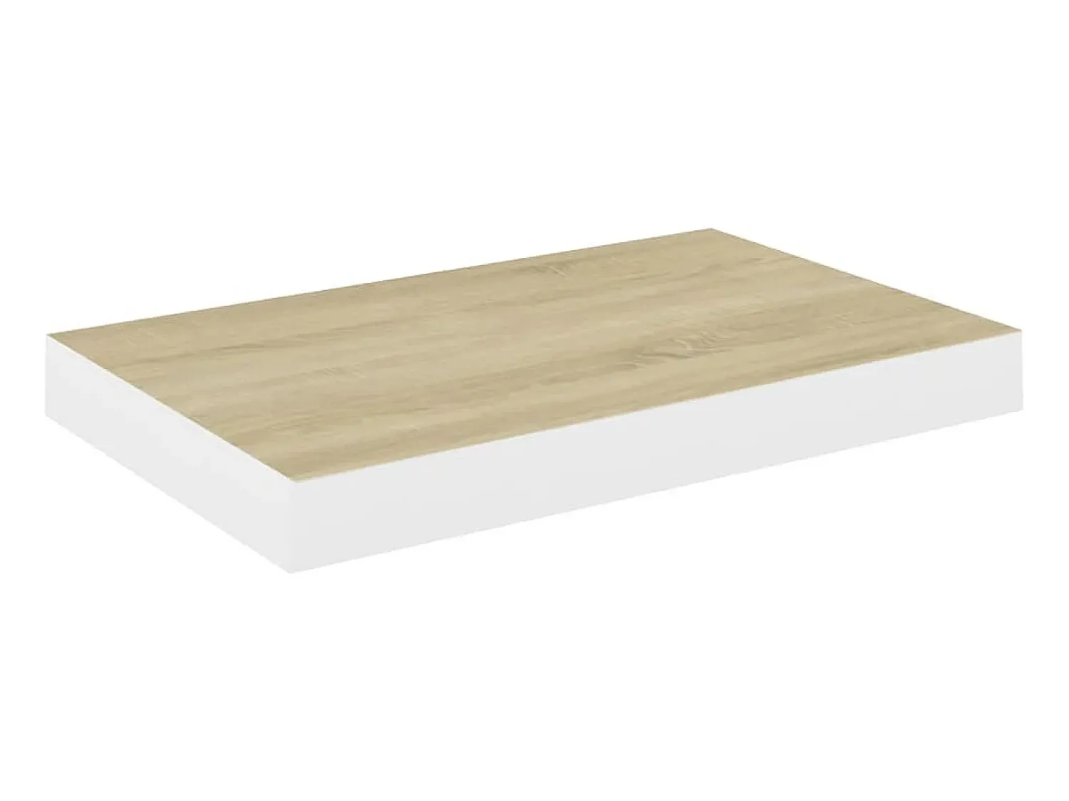 Outlet Prateleiras de parede 4 pcs 50x23x3,8 cm MDF carvalho e branco PT696585 Castanho