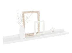 Prateleira| Prateleiras de parede 4 pcs 60x9x3 cm brilhante PT281324 Branco