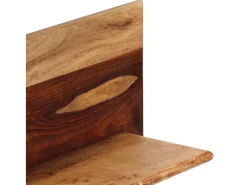 Prateleira*vidaxl Prateleiras de parede 2 pcs 118x26x20cm madeira acácia maciça Castanho