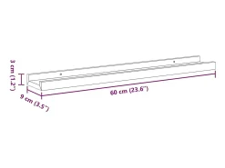 Sale vidaxl Prateleiras de parede 4 pcs 60x9x3 cm Preto