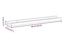 Online vidaxl Prateleiras de parede 2 pcs 60x9x3 cm e carvalho sonoma Branco