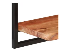 Outlet Prateleiras de parede 2 pcs 100x24x35 cm acácia maciça e aço PT653427 Castanho