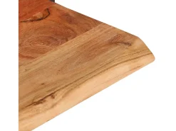 Outlet Prateleiras de parede 2 pcs 100x24x35 cm acácia maciça e aço PT653427 Castanho
