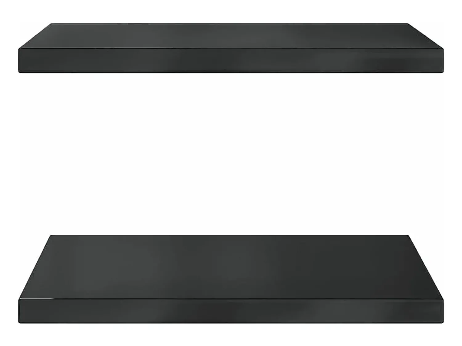 Prateleira* Prateleiras de parede 2 pcs 50x40x3 cm aço inoxidável prateado PT744107 Preto