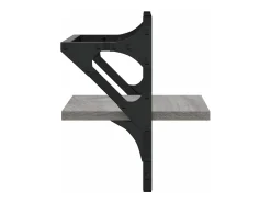 Prateleira|vidaxl Prateleiras de parede c/ barras 2 pcs 30x25x30 cm cinza sonoma Cinzento