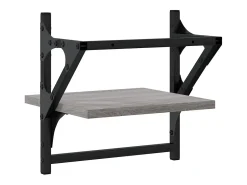 Prateleira|vidaxl Prateleiras de parede c/ barras 2 pcs 30x25x30 cm cinza sonoma Cinzento
