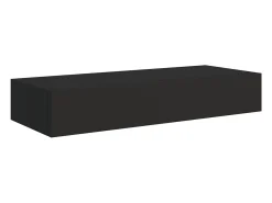 Prateleira* Prateleiras de parede c/ gavetas 2 pcs MDF 60x23,5x10 cm PT191609 Preto