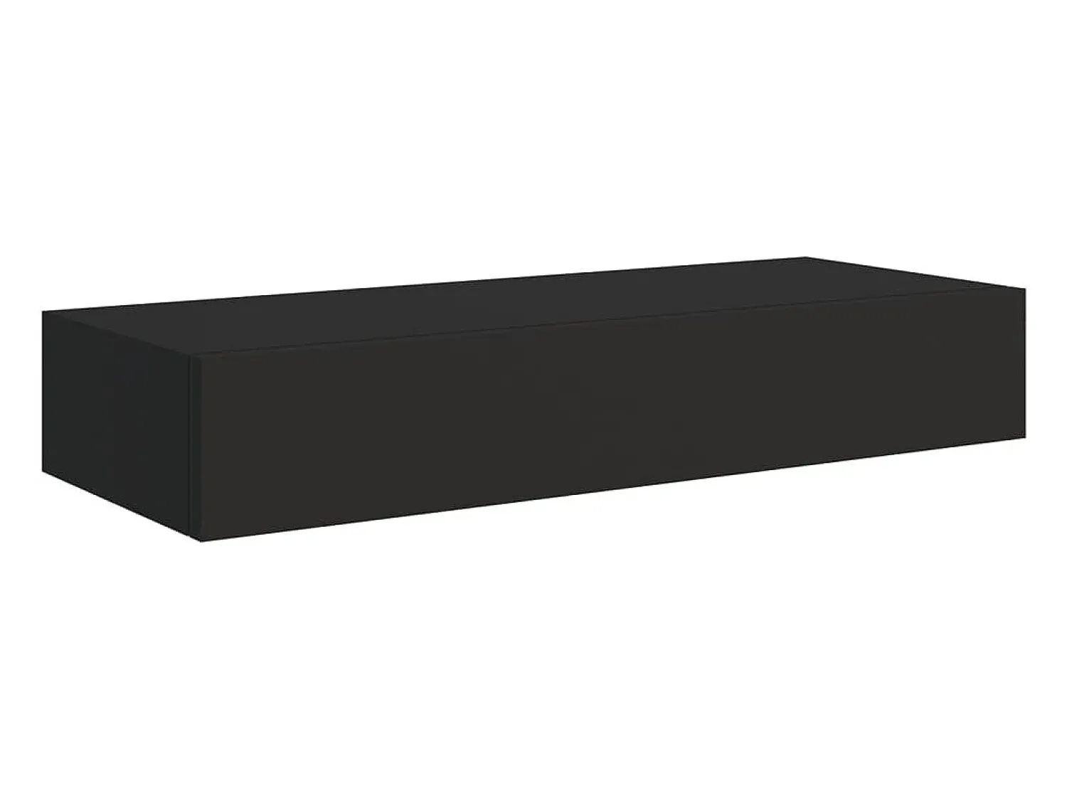 Prateleira* Prateleiras de parede c/ gavetas 2 pcs MDF 60x23,5x10 cm PT191609 Preto