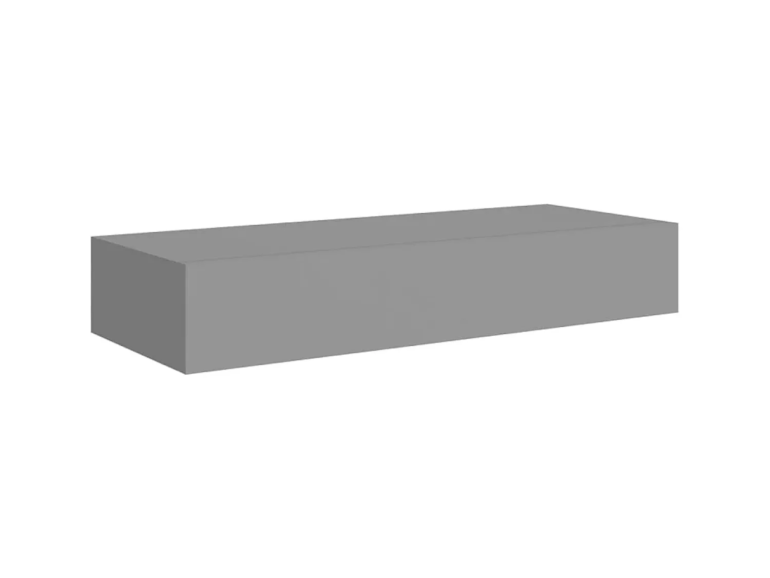 Prateleira| Prateleiras de parede c/ gavetas 2pcs MDF 60x23,5x10cm PT925172 Cinzento