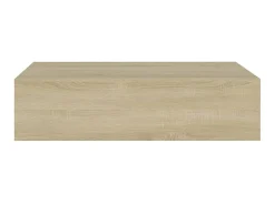 Prateleira* Prateleiras de parede c/ gavetas 2pcs MDF 40x23,5x10cm carvalho PT571016 Castanho