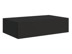 Prateleira| Prateleiras de parede com gavetas 2 pcs MDF 40x23,5x10 cm PT349680 Preto