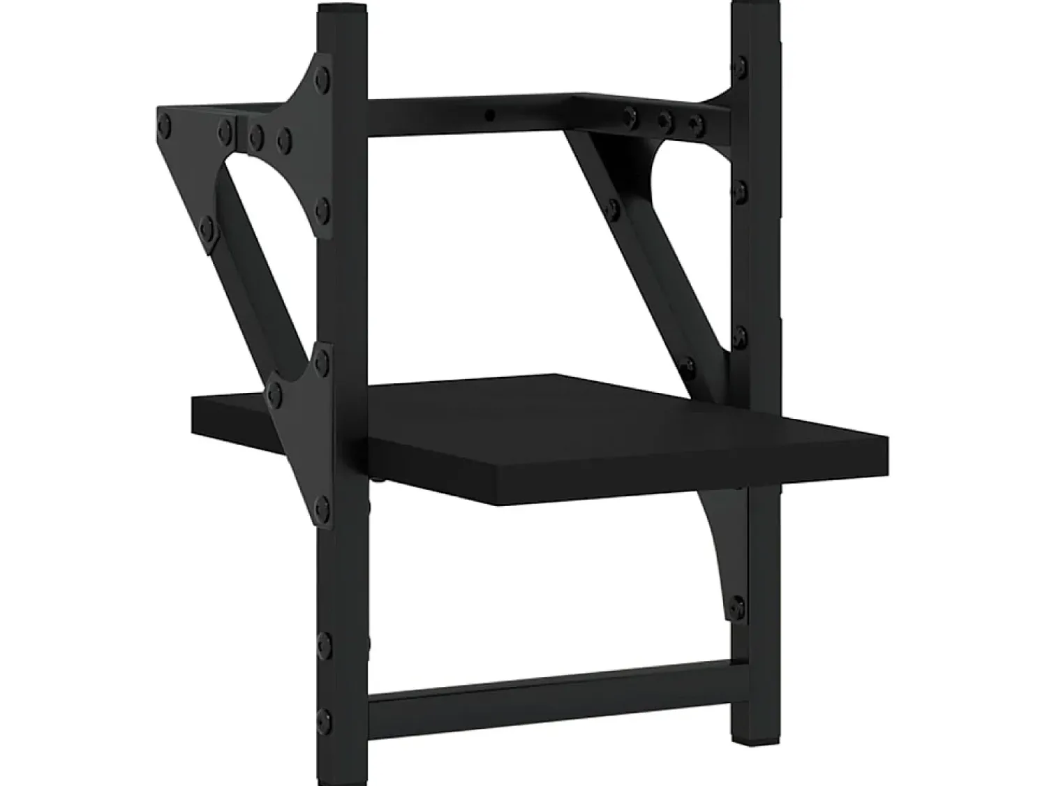 Online Prateleiras de parede com barras 2 pcs 20x25x30 cm PT378278 Preto