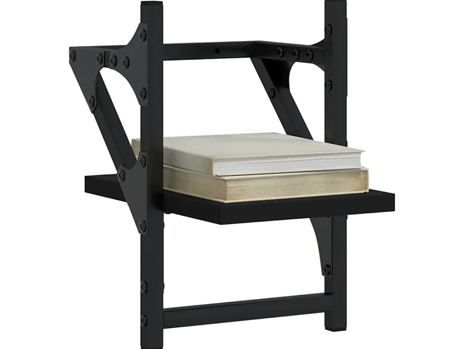 Online Prateleiras de parede com barras 2 pcs 20x25x30 cm PT378278 Preto