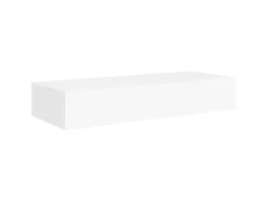 Prateleira| Prateleiras de parede com gavetas 2pcs MDF 60x23,5x10 cm PT594279 Branco