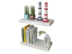 Prateleira* Prateleiras de parede para livros/DVD MDF PT253015 Branco