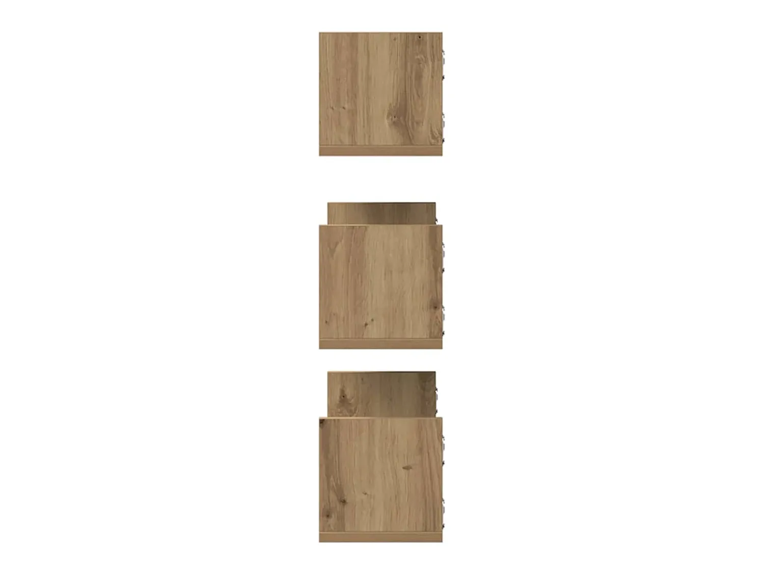 vidaxl Prateleiras de parede 3pcs derivados madeira carvalho artisiano^ Prateleira