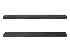 Prateleira* Prateleiras de parede 2pcs 100x23,5x3cm aço inoxidável prateado PT487059 Preto