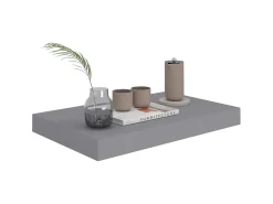 Prateleira| Prateleiras de parede suspensas 2 pcs 40x23x3,8cm MDF cinza PT433367 Cinzento