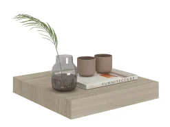 Prateleiras de parede suspensas 4pcs 23x23,5x3,8cm MDF carvalho PT248025^ Prateleira