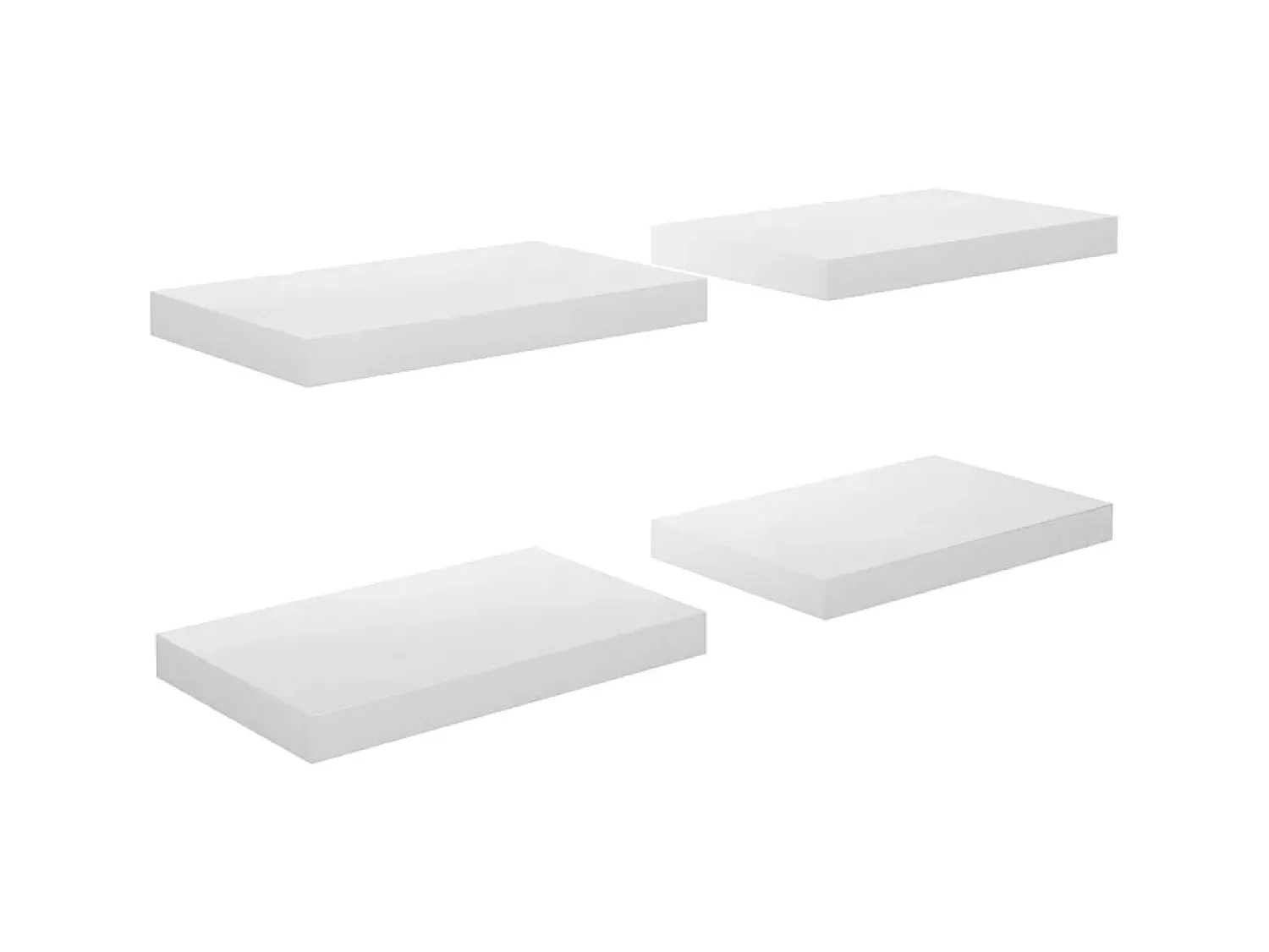 Prateleiras de parede suspensas 4 pcs 40x23x3,8cm MDF PT860152^ Prateleira