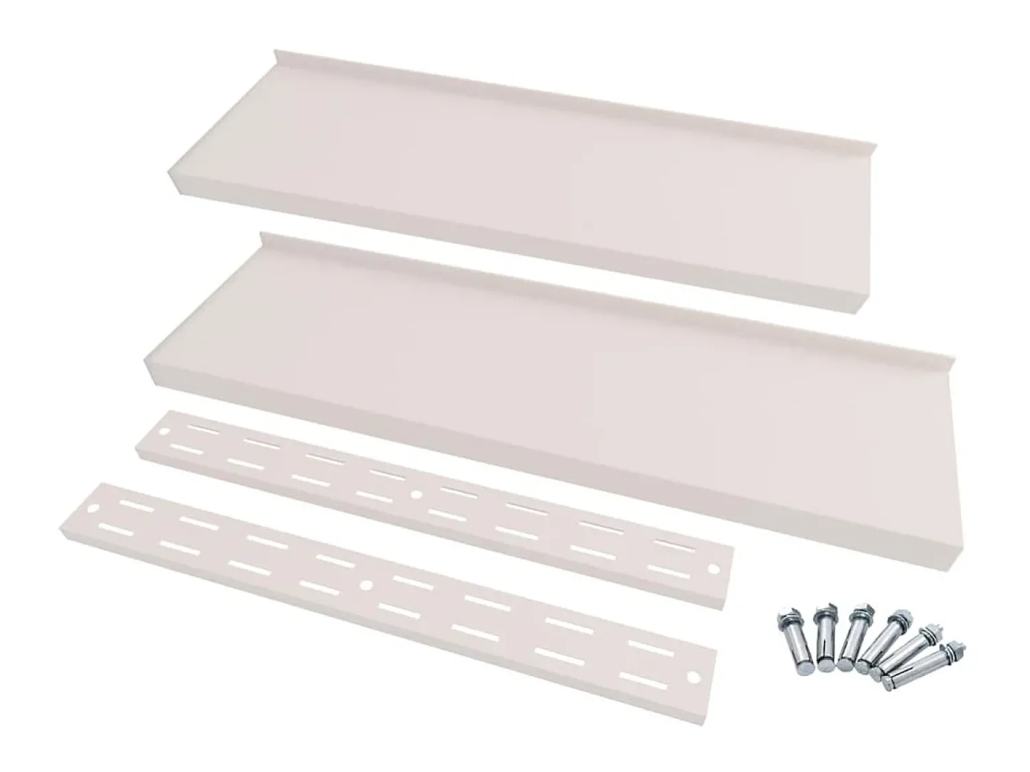 Prateleira* Prateleiras de parede suspensas 2 pcs 200x30 cm aço inoxidável PT198115 Cinzento