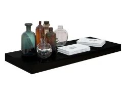 Hot Prateleiras de parede suspensas 4 pcs 60x23,5x3,8 cm MDF PT489537 Preto
