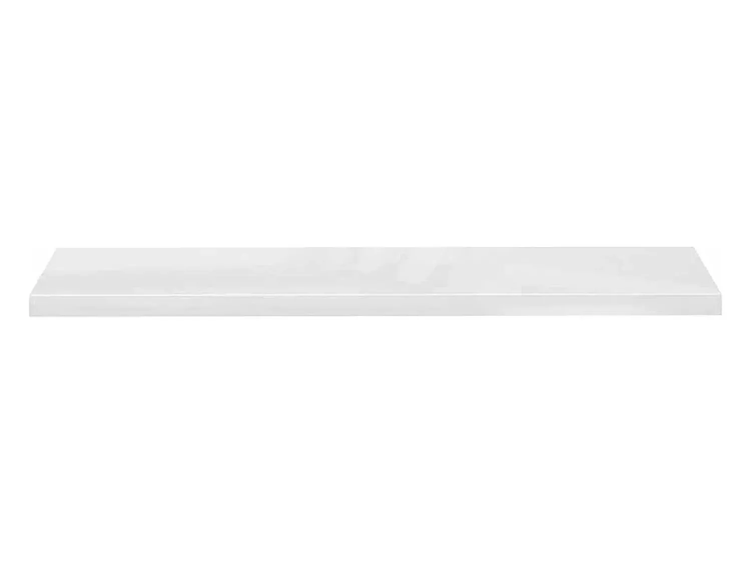 New vidaxl Prateleiras de parede suspensas 2 pcs 120x23,5x3,8cm MDF Branco