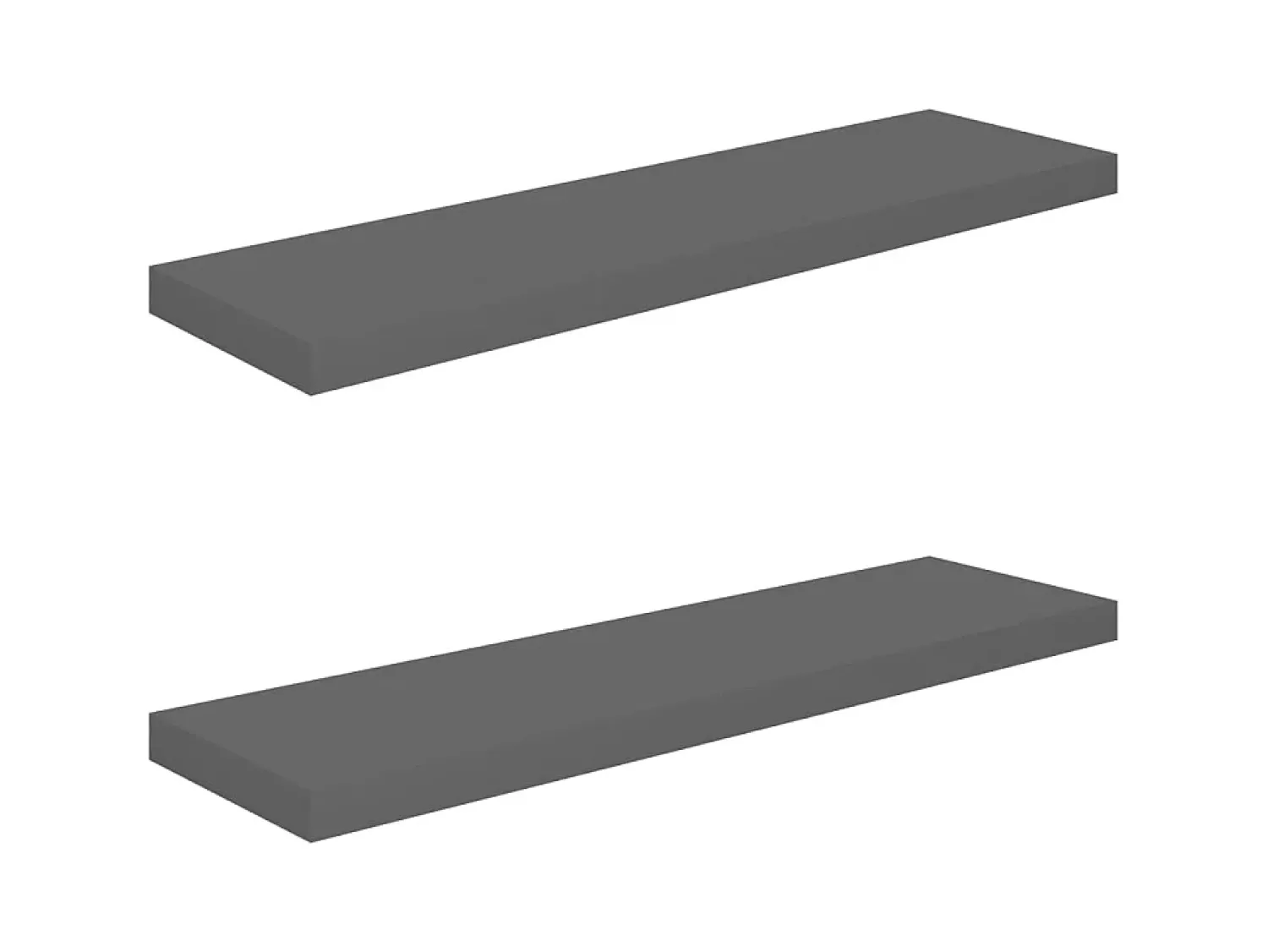 Prateleiras de parede suspensas 2 pcs 90x23,5x3,8cm MDF cinza PT522634 Cinzento