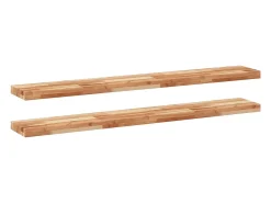 Prateleira*vidaxl Prateleiras flutuantes 2 pcs acácia maciça c/ acabamento a óleo Castanho
