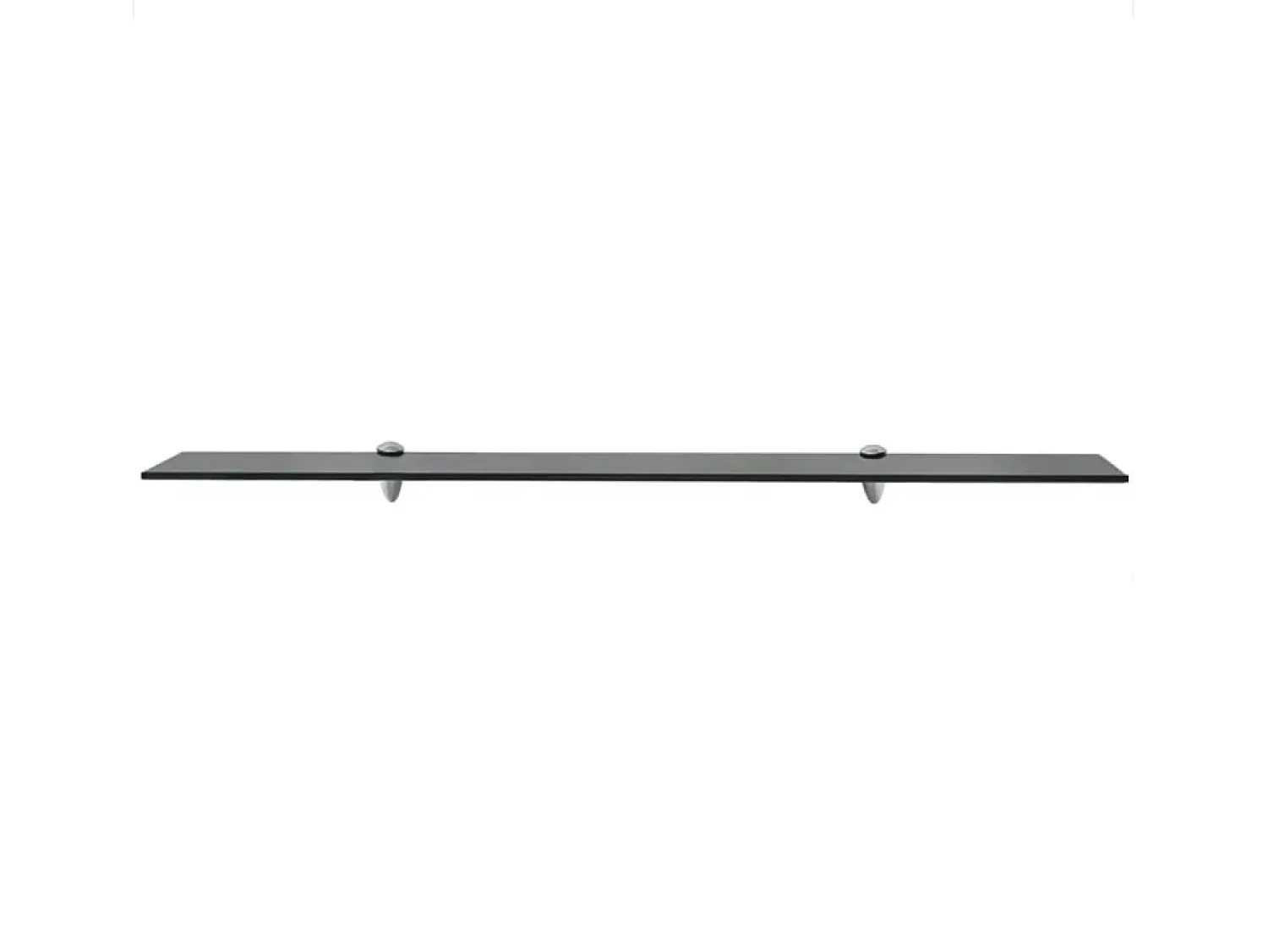 Best Prateleiras flutuantes 2 pcs vidro 100x20 cm 8 mm PT388012 Preto