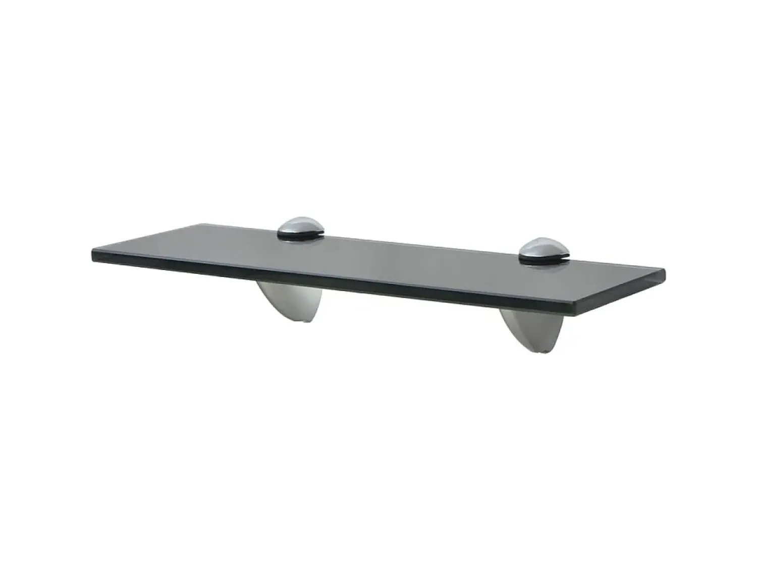Prateleira| Prateleiras flutuantes 2 pcs vidro 30x20 cm 8 mm PT372503 Preto