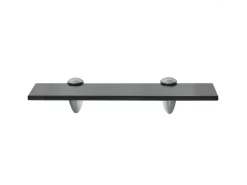 Prateleira| Prateleiras flutuantes 2 pcs vidro 30x20 cm 8 mm PT372503 Preto