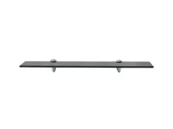 Hot Prateleiras flutuantes 2 pcs vidro 60x20 cm 8 mm PT397026 Preto