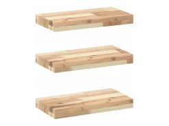 Prateleira* Prateleiras flutuantes 3pcs 60x20x4cm acácia maciça não tratada PT929132 Castanho