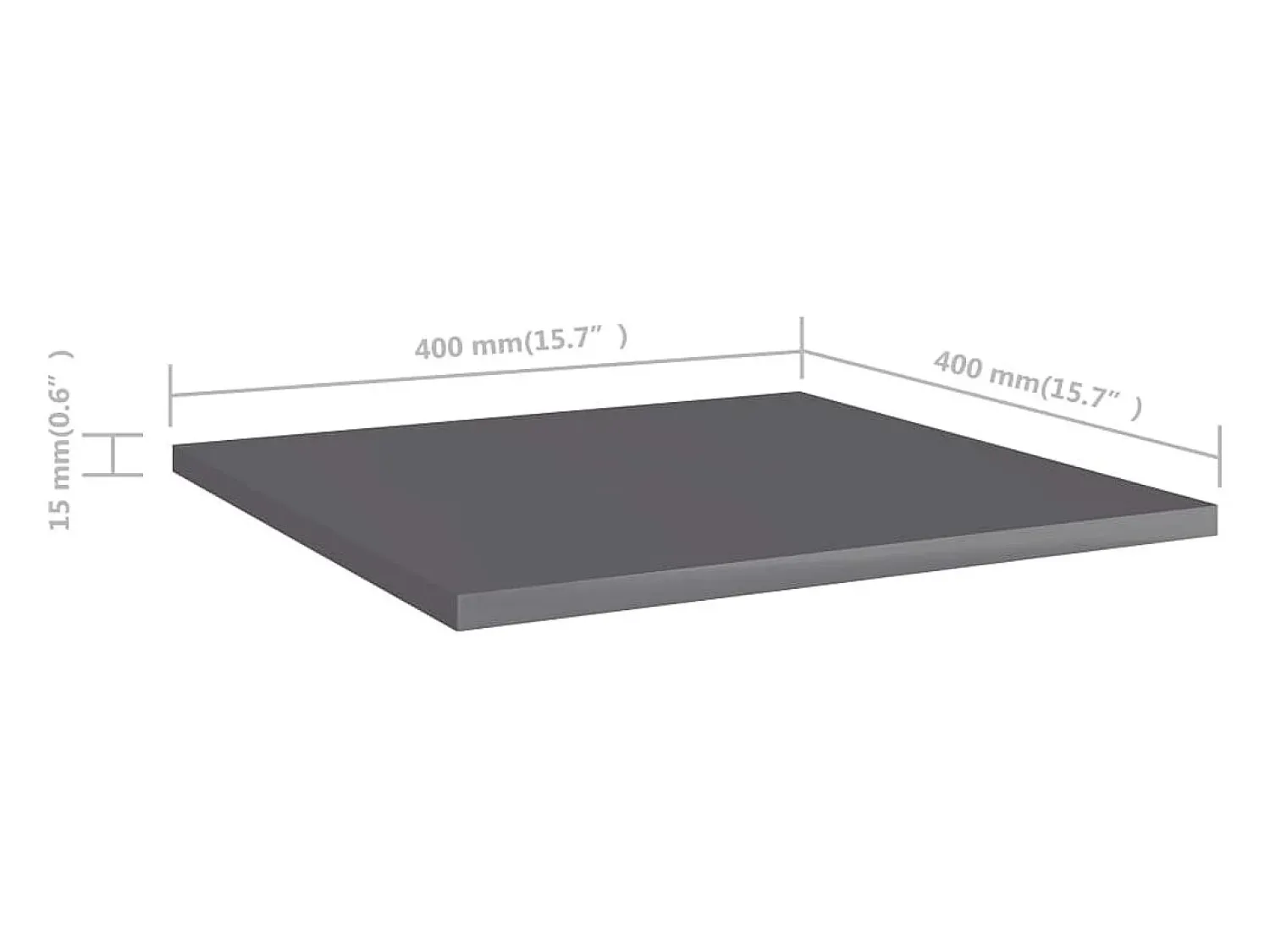 Prateleira|vidaxl Prateleiras para estante 8 pcs derivados de madeira cinza Cinzento