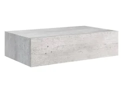 Prateleira| Prateleiras parede + gavetas 2 pcs MDF 40x23,5x10 cm cinza cim. PT974404 Cinzento