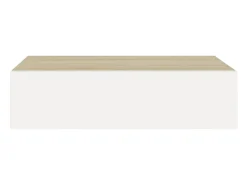 Prateleiras parede + gavetas 2pcs MDF 40x23,5x10cm carv./branco PT731970^ Prateleira