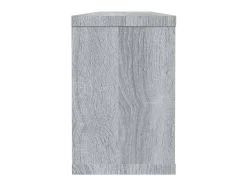 Prateleiras parede 4 pcs madeira processada 60x15x23 cm cinza PT958578^ Prateleira