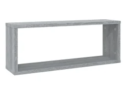 Prateleira| Prateleiras parede 6 pcs madeira processada 60x15x23 cm cinza PT732003 Cinzento