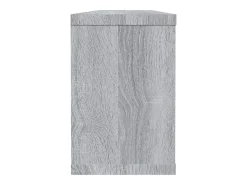 Prateleira* Prateleiras parede 2 pcs madeira processada 60x15x23 cm cinza PT824295 Cinzento