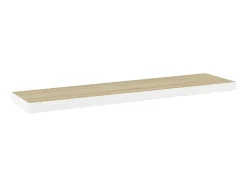 Outlet Prateleiras parede 2 pcs 120x23,5x3,8 cm MDF carvalho e branco PT490642 Castanho