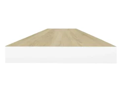 Prateleira| Prateleiras parede 4 pcs 120x23,5x3,8 cm MDF carvalho e branco PT564598 Castanho