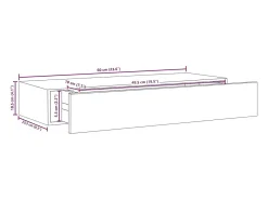 Prateleira*vidaxl Prateleiras parede c/ gavetas 2 pcs MDF 60x23,5x10 cm carvalho Castanho