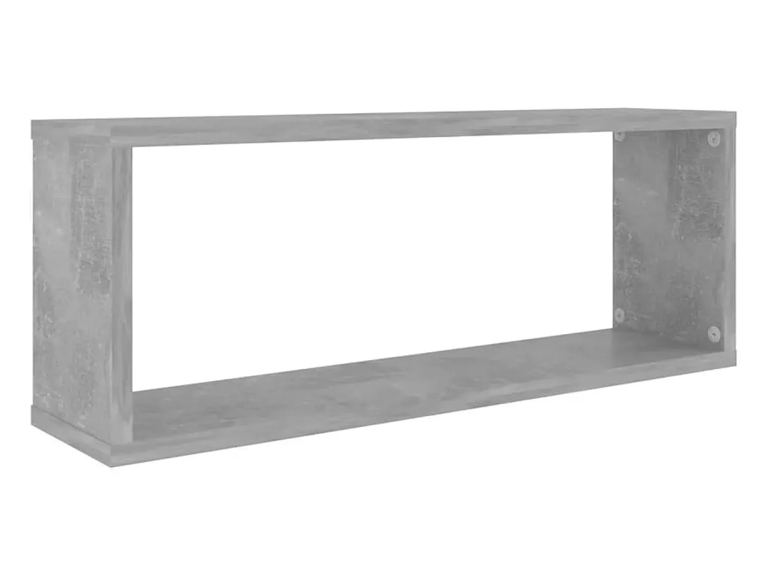 Prateleiras parede forma de cubo 4 pcs 60x15x23cm cinza cimento PT634634^ Prateleira