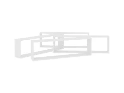 Prateleira| Prateleiras parede forma cubo 4pcs deriv. madeira 100x15x30 cm PT774944 Branco