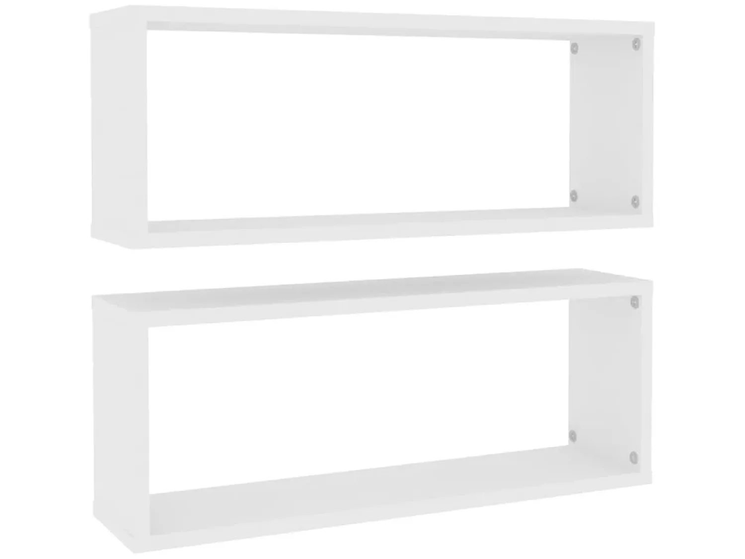 Prateleiras parede forma de cubo 2 pcs derivados madeira PT847559^ Prateleira