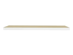Prateleira* Prateleiras parede 2pcs 90x23,5x3,8 cm MDF cor carvalho/branco PT647309 Castanho